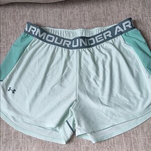 Under Armour Green Athletic Shorts Lightweight Elastic Waist